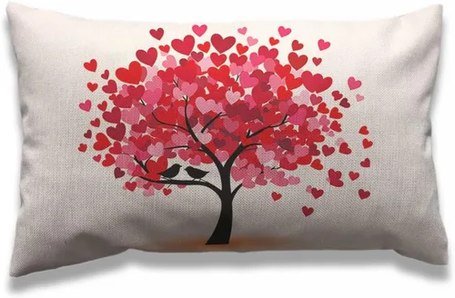 Vista 11 de AOYEGO Funda de almohada de cuadros rojos y verdes de 12 x 20 pulgadas, fundas de almohada rectangulares de algodón y lino para decoración