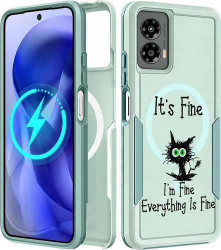Vista 162 de Funda para Moto G 5G 2024 – Compatible con MagSafe para mujeres y niñas, bonita funda protectora magnética para teléfono, diseño femenino Kawaii