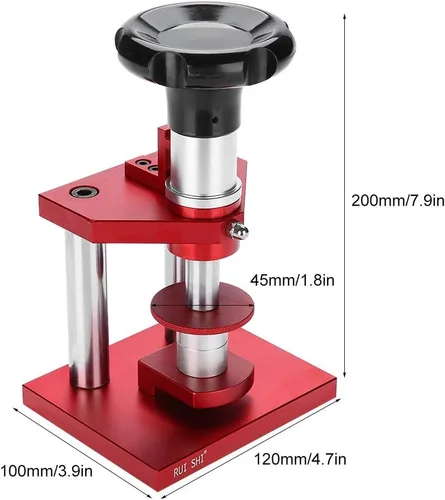 Vista 5 de Prensa de reloj, caja trasera de reloj, tipo tornillo, juego de herramientas de prensa profesional para reloj, bisel de cristal, herramientas