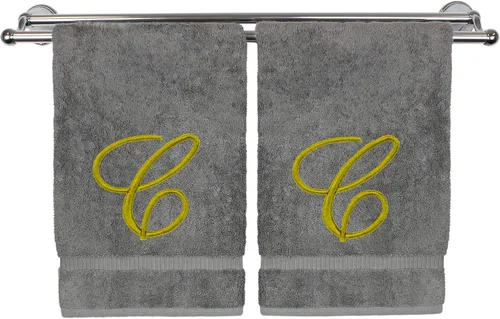 Vista 91 de Toalla de mano con monograma, regalo personalizado, 16 x 30 pulgadas, extra absorbente, 100% algodón turco, acabado de rizo suave, para baño, cocina