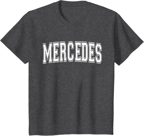 Vista 25 de MERCEDES TX TEXAS USA - Camiseta deportiva vintage estilo Varsity, Negro, S
