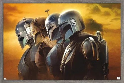 Vista 12 de Trends International Star Wars: The Mandalorian Season 3 - Póster de pared de cascos, 22.37 x 34.00 pulgadas, versión enmarcada en blanco