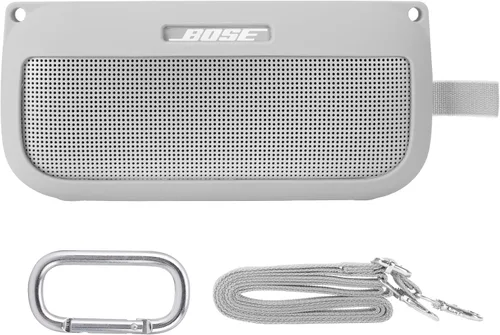 Vista 9 de co2CREA Funda de silicona suave de repuesto para altavoz portátil Bose SoundLink Flex Bluetooth (funda de silicona, funda negra)