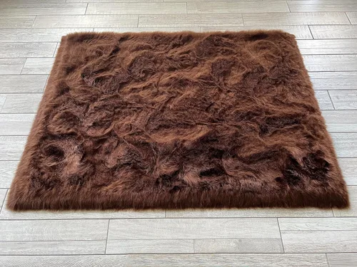 Vista 13 de LAMBZY Elegante y sofisticada alfombra rectangular de piel de oveja (beige, 2 x 3 pies)