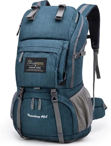 Vista 10 de Mochila de senderismo de 40 L de Mountaintop, mochila ligera de viaje para hombres y mujeres, mochila para acampar al aire libre y hacer senderismo