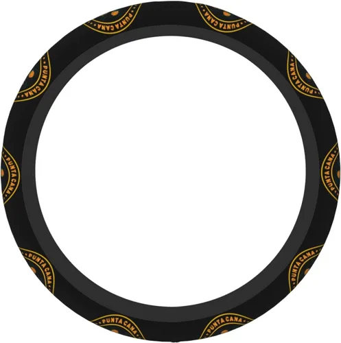 Vista 2 de Punta Cana - Funda para volante de República Dominicana para hombres y mujeres, antideslizante, elástica, gruesa, ajuste universal, 15 pulgadas