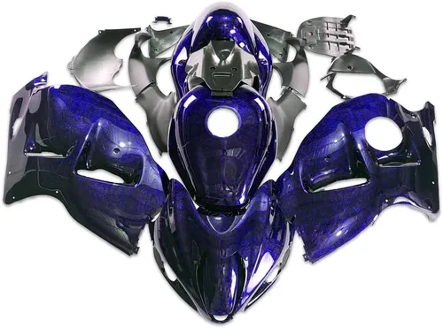 Vista 36 de Carenado completo azul mate para Suzuki 1997-2007 GSXR 1300 Hayabusa Gen1 inyección ABS plásticos posventa carrocería kit de carrocería 1998 1999