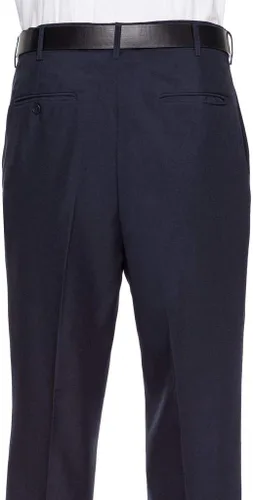 Vista 3 de RGM Pantalones de vestir para hombre, parte delantera plana, lavables a máquina, cómodos para el uso diario, pantalones de traje versátiles
