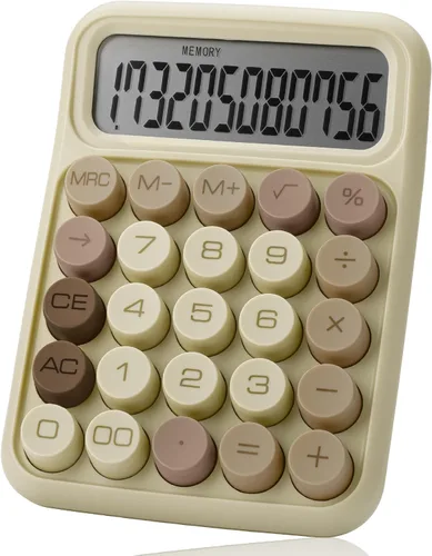 Vista 15 de Mr. Pen - Calculadora con interruptor mecánico, 12 dígitos, pantalla LCD grande, calculadora azul con botones grandes, suministros para el regreso