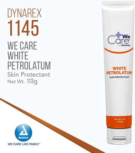Vista 3 de Dynarex Petrolatum blanco, gelatina de petróleo para piel seca, dañada o agrietada, jalea de petróleo blanca calmante para irritaciones menores