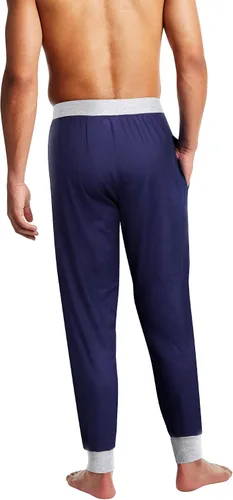 Vista 2 de Champion Pantalones deportivos de dormir para hombre, con puños acanalados, cómodos para estar en casa o hacer deporte, entrepierna de 29.5 pulgadas