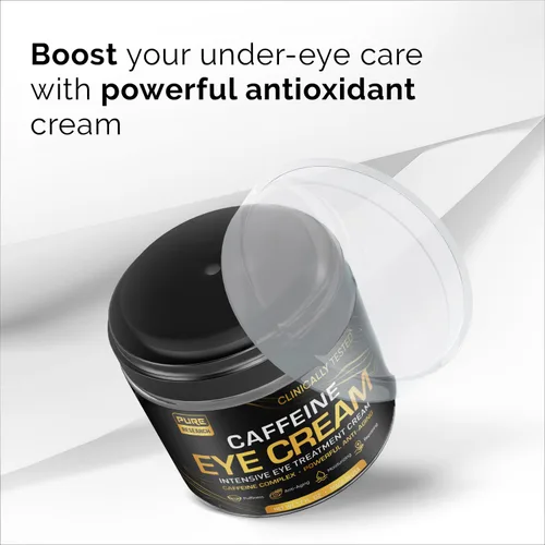 Vista 6 de Crema de ojos con cafeína para antienvejecimiento, ojeras, bolsas, hinchazón. Gran piel debajo de los ojos + estiramiento facial, tratamiento