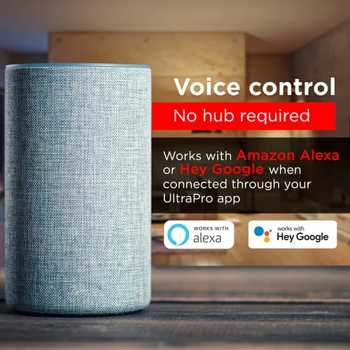 Vista 2 de UltraPro Enchufe inteligente WiFi, hogar inteligente, interruptor inteligente, doble toma inteligente, funciona con Alexa, Echo y Google Home,