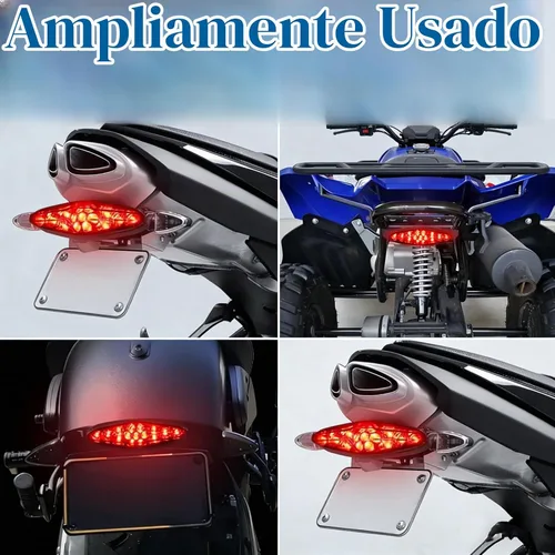 Vista 6 de Luz trasera universal de 15 ledes para motocicleta