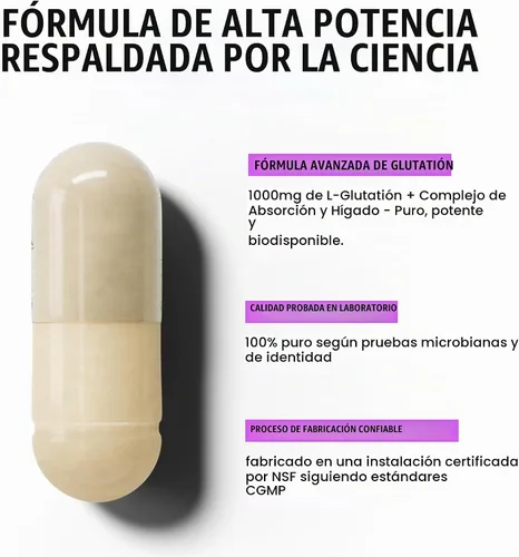 Vista 4 de VitaRaw 1000 mg de glutatión para apoyo inmunológico - Complejo de absorción de 100 mg - Suplemento de glutatión liposomal reducido con ácido alfa