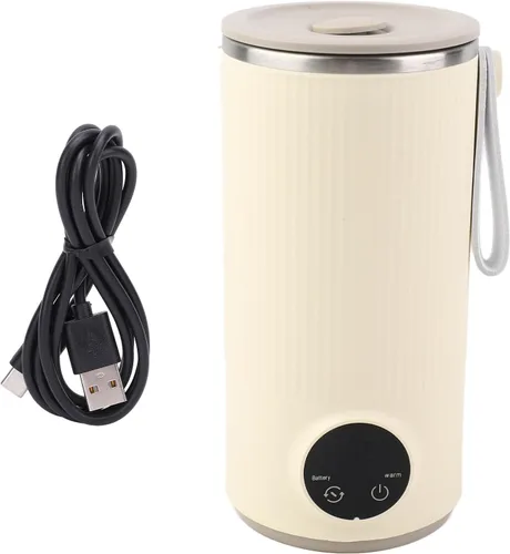 Vista 2 de Estink Hervidor eléctrico portátil, caldera de agua de viaje recargable por USB con agitador y calefacción 55C, batería de litio de 2 x 3000 mAh