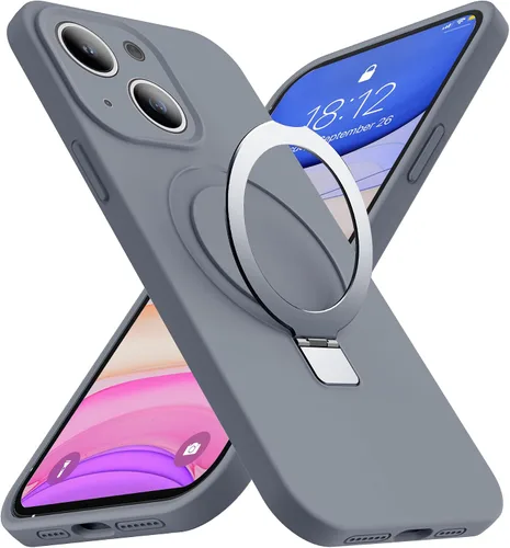 Vista 60 de Funda diseñada para iPhone 11 con soporte magnético invisible Compatible con Mag-Safe, a prueba de caídas de grado militar, a prueba de golpes