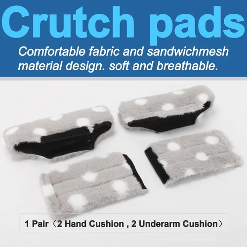 Vista 3 de Almohadillas para muletas – Acolchado para muleta de brazo – Funda de almohada universal acolchada para axilas con mango de antebrazo para color27c