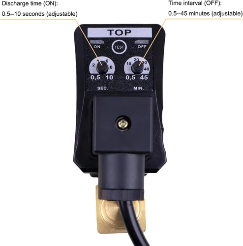 Vista 6 de 1/2 "AC 110V Tanque de agua automático cronometrado válvula de drenaje de acción directa de 2 vías Enchufe de EE. UU