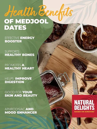Vista 7 de Natural Delights Dátiles Medjool - Dátiles Medjool Jumbo Orgánicos Certificados por USDA Sin Hueso, Verificados Sin OMG, Buena Fuente de Fibra