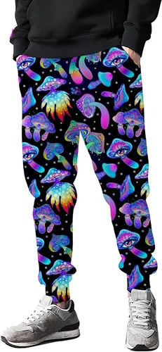 Vista 2 de VVGETE Disfraces de los años 80 para hombre, pantalones deportivos, pantalones casuales para correr con cordón, traje de los años 90 para hombre