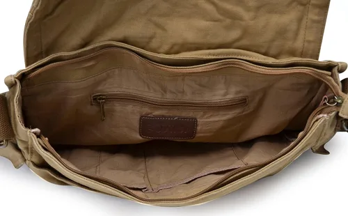 Vista 4 de Gootium Vintage - Bolso bandolera de lona estilo británico