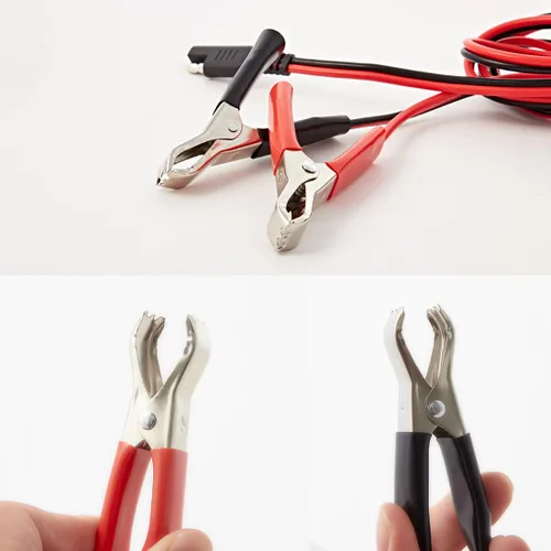 Vista 3 de Arnés de cables con abrazaderas SAE a pinzas de cocodrilo interruptor de encendido y apagado Cable de extensión de desconexión rápida