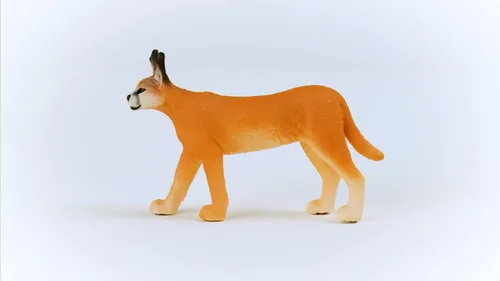 Vista 4 de Schleich Wild Life - Figura de juguete realista de caracal femenina, juguete de animal auténtico y altamente detallado, duradero para la educación