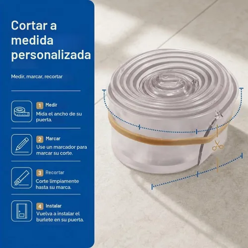 Vista 2 de Prime-Line M 6211 - Barrido inferior para puerta de ducha, tira de 36 pulgadas x 1 pulgada, construcción de vinilo, transparente, 5/32 pulgadas