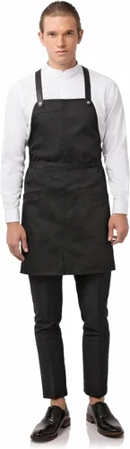 Vista 2 de Chef Works Delantal largo con babero para hombre