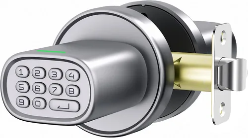 Vista 9 de ThorBolt Pomo de puerta de huellas dactilares, perilla de puerta sin llave con teclado biométrico electrónico, bloqueo automático para puertas