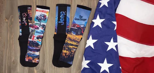 Vista 3 de Jeep Women's Vintage Ads Crew Socks-1 Pair Pack-Lightweight Cushioned Comfort