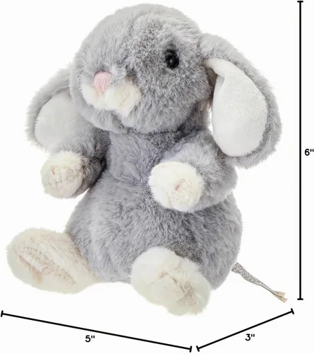 Vista 5 de DILLY DUDU - Juguete de peluche de conejo/conejo gris (6 pulgadas)
