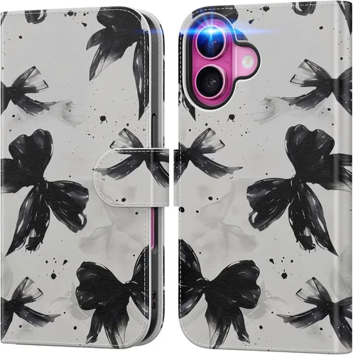 Vista 29 de DEENAKIN Funda tipo cartera para iPhone 15 con tarjetero + clip para efectivo, bloqueo RFID, protección contra caídas de grado militar y obras