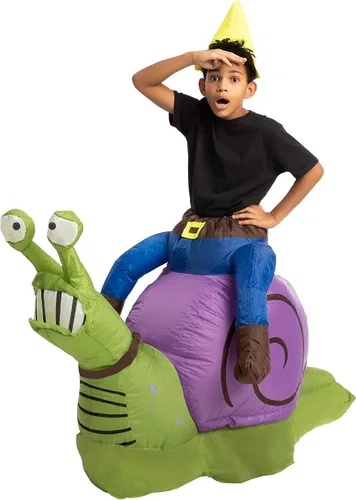 Vista 6 de Spooktacular Creations Disfraz inflable de Halloween, paseo de gnomo, un paseo de caracol en disfraz inflable