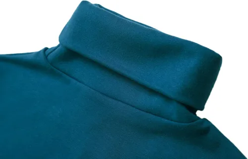 Vista 4 de Urban CoCo Camisetas de manga larga con cuello alto para mujer, ajustadas, básicas, elásticas