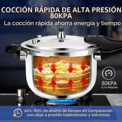 Vista 8 de Mini olla a presión de acero inoxidable de 3.17 cuartos de galón, olla resistente de grado alimenticio, cocción rápida, segura y duradera