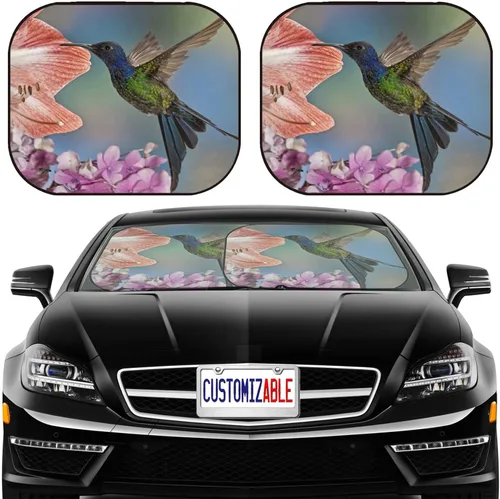 Vista 6 de MSD Parasol de coche para SUV, 2 piezas, ajuste universal, parasol personalizado para SUV se adapta a la mayoría de MUV, Hatchback, camioneta, MPV