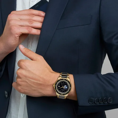 Vista 5 de Diella Automatic Watches for Men Black Jade Luxury Mens Dress Wrist Watch Self Winding Mechanical Gold Watch Stainless Steel Luminous Mens Watch