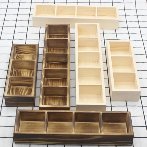 Vista 9 de DECHOUS Wooden 3 Compartment Tea Bag Holder Organizer for Countertop