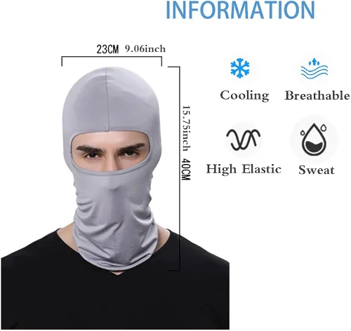 Vista 4 de 6 Pieces Balaclava Face Mask for Men & Women Neck Gaiter Sun UV Protection Full Face Cover Bandana Hood for Outdoor Sports