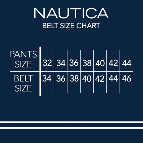 Vista 5 de Nautica Cinturón de mezclilla con logotipo en relieve para hombre