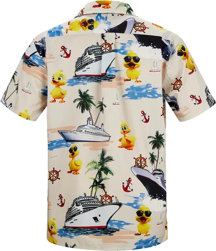 Vista 168 de Camisa hawaiana para hombre, con estampado floral, cómoda, con botones, casual, manga corta, ropa de playa para hombre