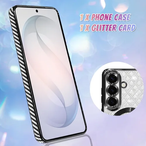 Vista 356 de Bonoma - Funda compatible con Samsung Galaxy S21 Plus, diseño de corazón con purpurina, color rosa Support for MagSafe, Plating Magnetic Case TPU