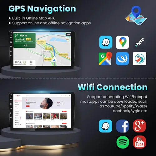 Vista 5 de Estéreo del coche 5G WiFi para Toyota Corolla 2009-2013 Radio con Carplay