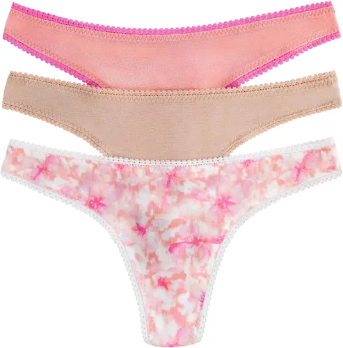 Vista 19 de OnGossamer Tanga G de malla OnGossamer para mujer, paquete de 3 Negro