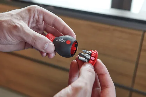 Vista 3 de Wiha 38045 Destornillador rechoncho con puntas de inserción seis en uno, Torx