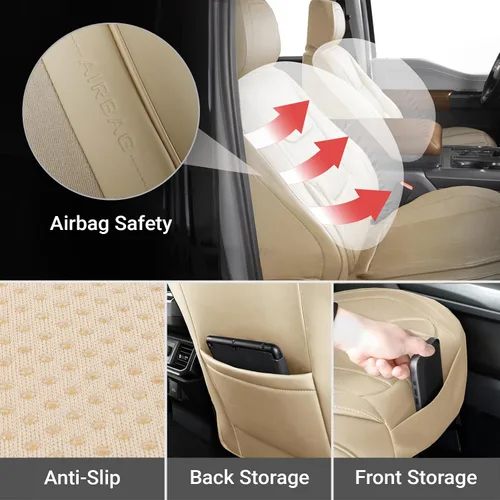 Vista 6 de Coverland Fundas de asiento de automóvil personalizadas compatibles con BMW X1 2013-2025, funda de asiento impermeable de espuma viscoelástica