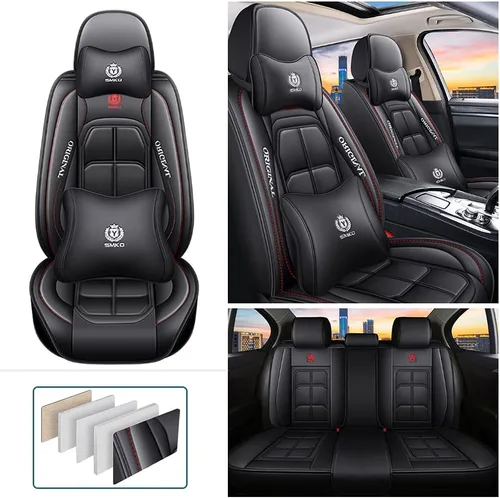Vista 2 de Fundas de asiento de automóvil adecuadas para Mercedes Benz E300 E320 E350 E450 5 asientos de cuero impermeable fundas de asiento de automóvil con 2