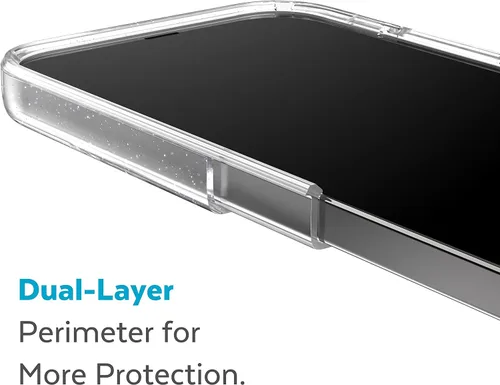 Vista 13 de Speck Funda transparente para iPhone 14 y iPhone 13 – Protección contra caídas, resistente a los arañazos y a prueba de amarilleo, funda de doble